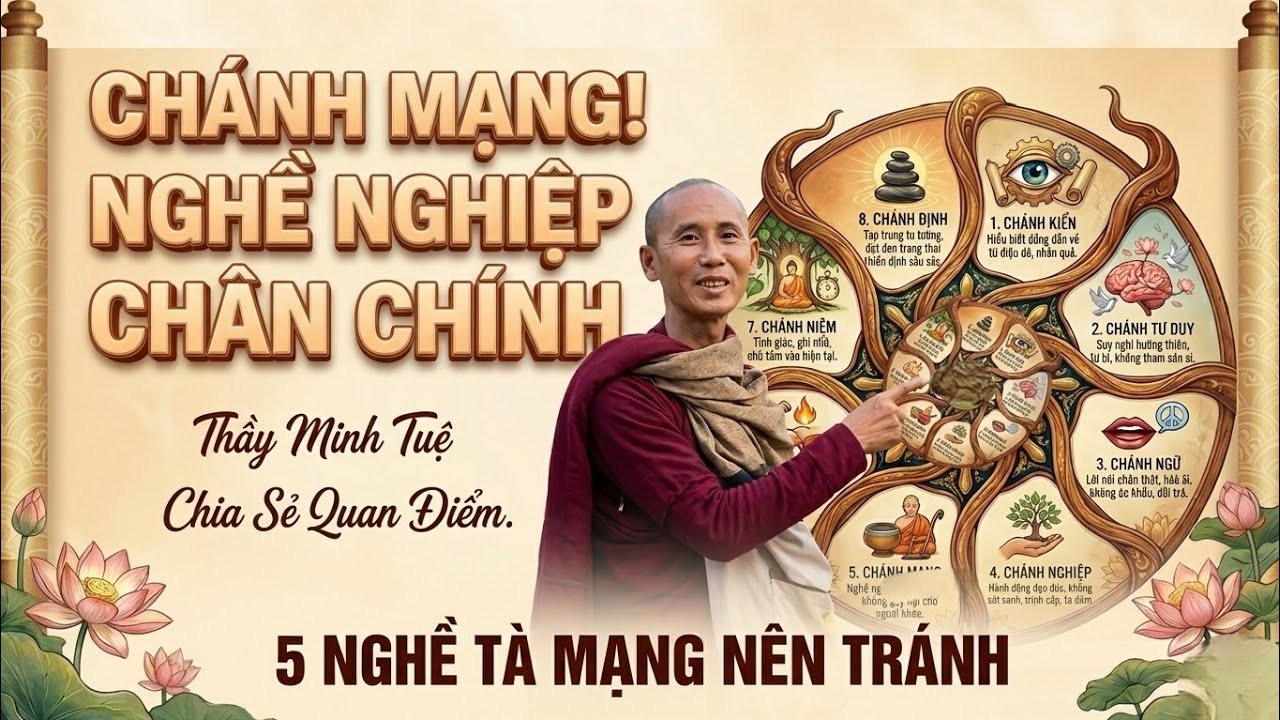 5 Nghề Tà Mạng Nên Tránh? - Thầy Minh Tuệ Chia Sẻ Sâu Sắc Về Chánh Mạng 
