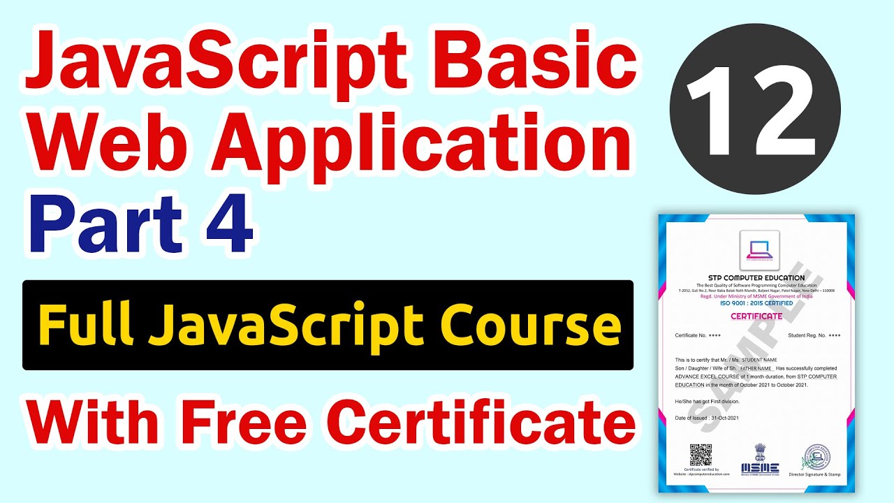 JavaScript Basic Web Application Part 4 - YouTube