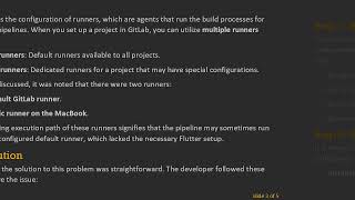 Resolving the flutter: command not found Error in GitLab CI Pipelines