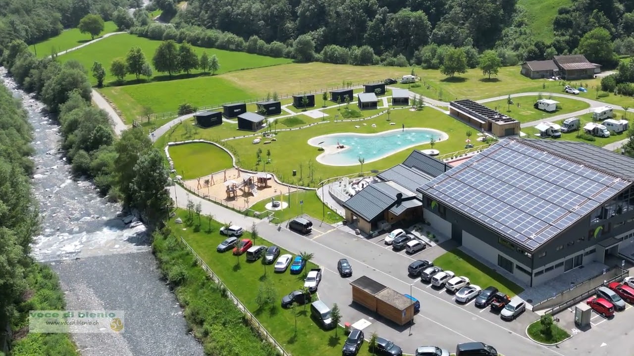 Il nuovo Centro POLI di Olivone, visto dal cielo