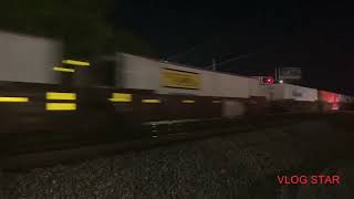 CSX 950 Leads Long Fast CSX I032 Intermodal Combo Train NB Florence SC