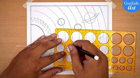 Solar System Drawing Easy Way / How to Draw Solar System Easy / Solar System Planets Drawing