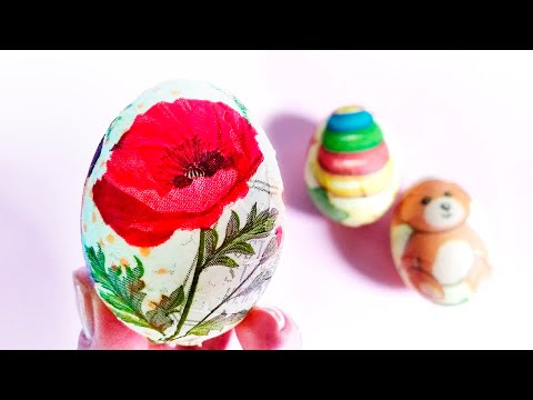 Красивые яйца к Пасхе сделать просто. Пасхальные яйца. DIY - Простые поделки.