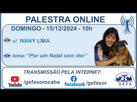 Assista: Palestra online - c/ IVANY LIMA (15/12/2024)