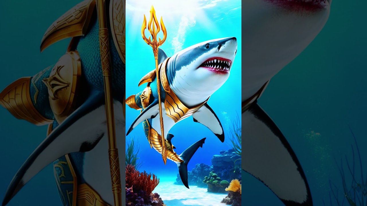 Fusion of Shark with Aquaman #hybrid #trending #shark