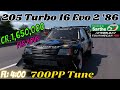 GT7|205 Turbo 16 Evo 2 ‘86|Le Mans 700pp Build|1.50