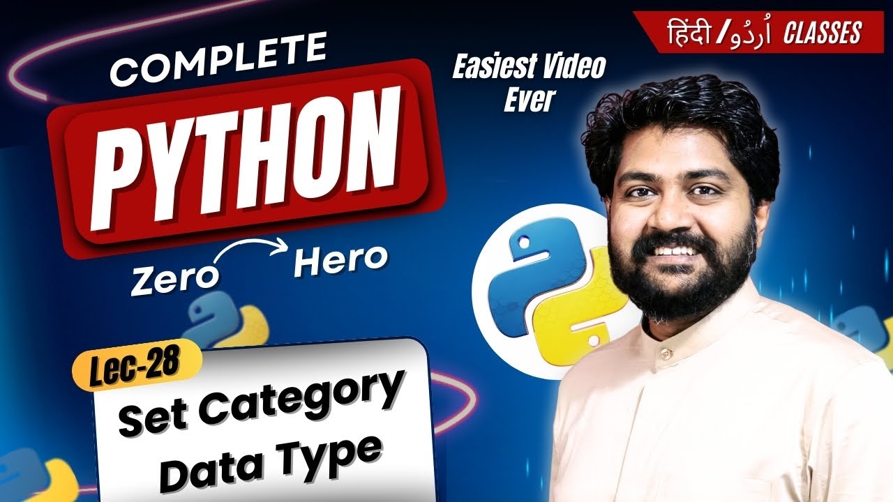 Set Category Data type-Hindi/Urdu |Lec-28 | Pre-defined functions in ...