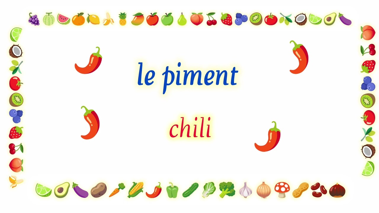 fruits and vegetables in french #français 