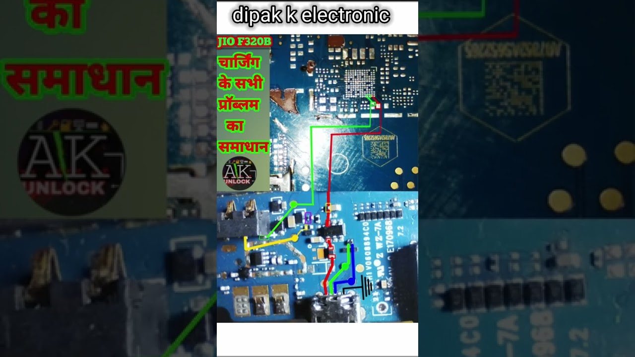 jio f320b charging jumper solution 