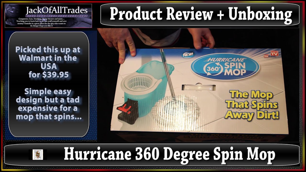 Hurricane 360 degree spin mop unboxing and review