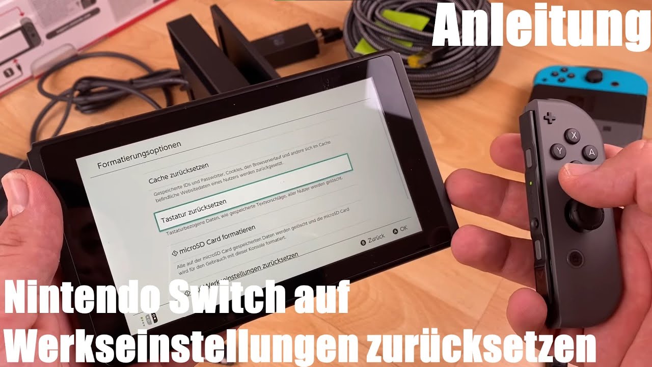 Nintendo Switch auf Werkseinstellungen zurücksetzen Spielekonsole