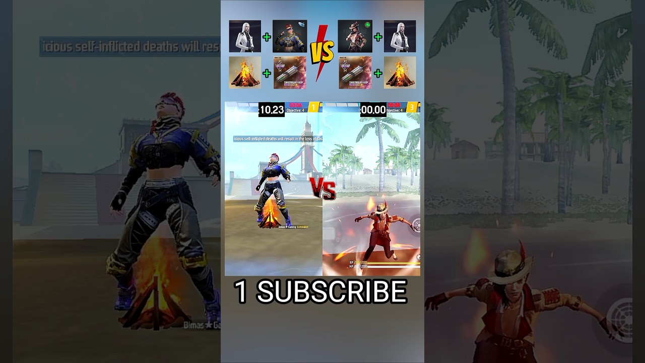 Clu + bonfire Free Fire Character Vs 