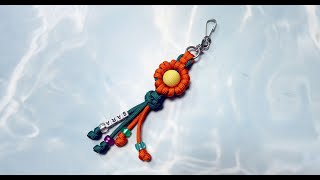 Name Tag Flower Keychain