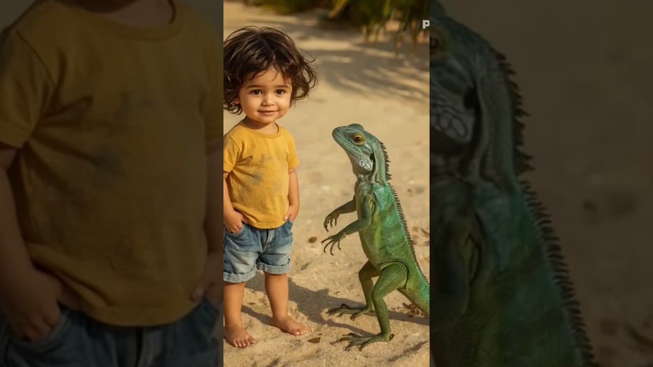 Ai generated video look like real | baby boy fighting with rooster
