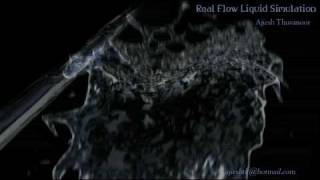Real Flow Simulation of water splash
