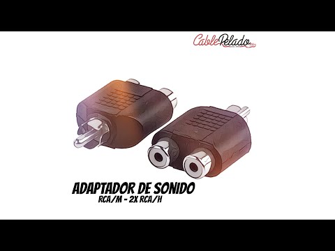 Video de Adaptador audio mono 2xRCA/H-RCA/M DORADO  Negro