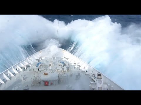 Cruise ship gets battered by huge monster wave in video - YouTube