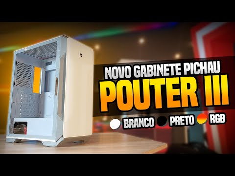 Conheça o Gabinete Pichau Gaming Pouter III Branco, Preto e RGB