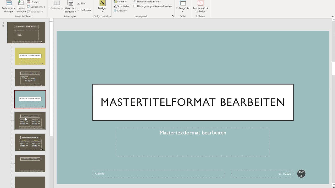 Ms Powerpoint Teil 7 Folienmaster Einfuhrung Youtube