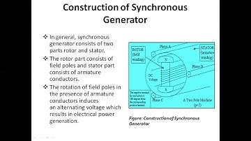 Construction and working of synchronous generators by Prathita Roy
