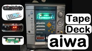 AIWA NSX-VC520 Cara Mudah Memasang Modul Mp3 Player Bluetooth di Tape Deck Jadul #aiwa