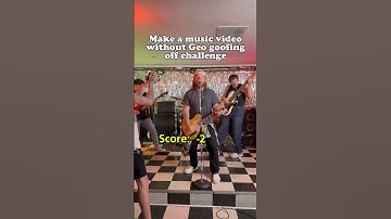 Make a music video with Geo goofing off challenge #musicvideobts