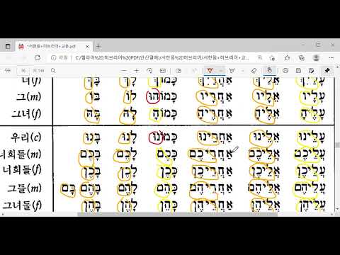 제24강 히브리어 어형변화표1