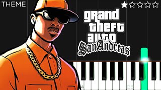 GTA San Andreas Theme | EASY Piano Tutorial Resimi