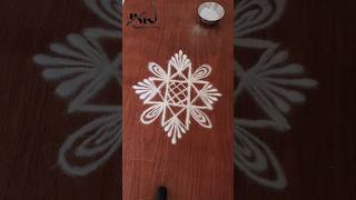 easy white colour rangoli designs ♥️#dailyrangolidesigns #sankashtiangarakirangoli #suchitrarangoli