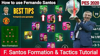 How to Play with Fernando Santos Formation in PES 2020 Mobile | Full Manager Tactics Explained