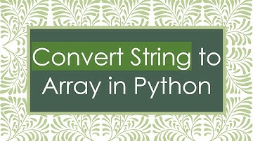 Convert String to Array in Python