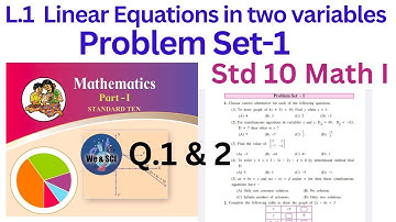 Problem Set-1 | Linear Equations in Two Variables | Class 10th Maths Algebra