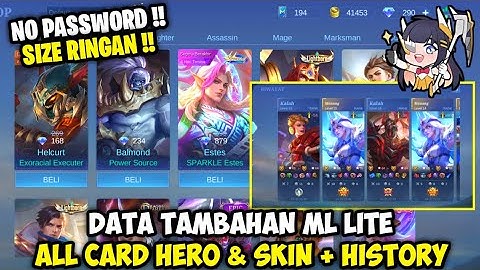 Data Open Full All Card Hero & Skin + History Hasil Pertandingan Terbaru | Data Tambahan Card Hero