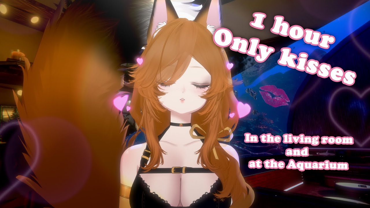 💤ASMR💤 No talking~ Only kisses💋in the living room and at the Aquarium💋