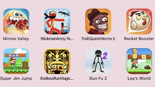 Minion Valley, Stickman Army, Troll Quest Horror 2, Rocket Rooster, Super Jim Jump... screenshot 2