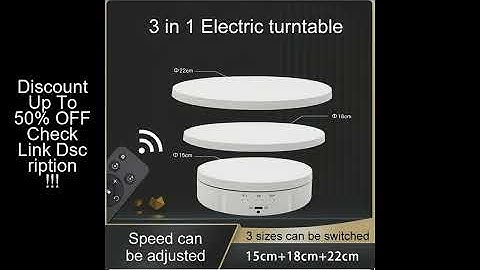 Photography Turntable Electric Rotating Display Stand 360 Degree with Remote Control Motorized Turnt