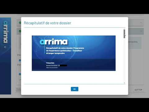Présenter une demande dans Arrima | Programme de l’expérience québécoise