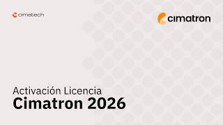 Activación de licencia Cimatron 2026