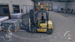 Truck And Logistics Simulator, Using Forklift, Load The Cargo Into The Vehicle, Realistic Graphic,