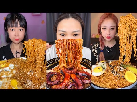 SPICY CHINESE FOOD MUKBANG 먹방 | 불닭볶음면 먹방 | 중국면 계란 먹방 | 중국먹방/매운라면/짜장면 | 중국당면 먹방 | 중국음식 먹방 ASMR