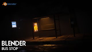 Blender Bus Stop - Timelapse