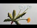 Flower embroidery:  Dandelions | Цветочная вышивка: Одуванчики
