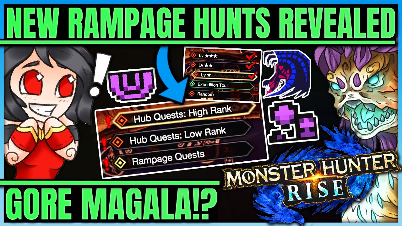 New Rampage Quests Revealed - Frenzy Virus + Mystery of the Purple Eye - Monster Hunter Rise! 