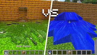 realistic water vs normal water in minecraft