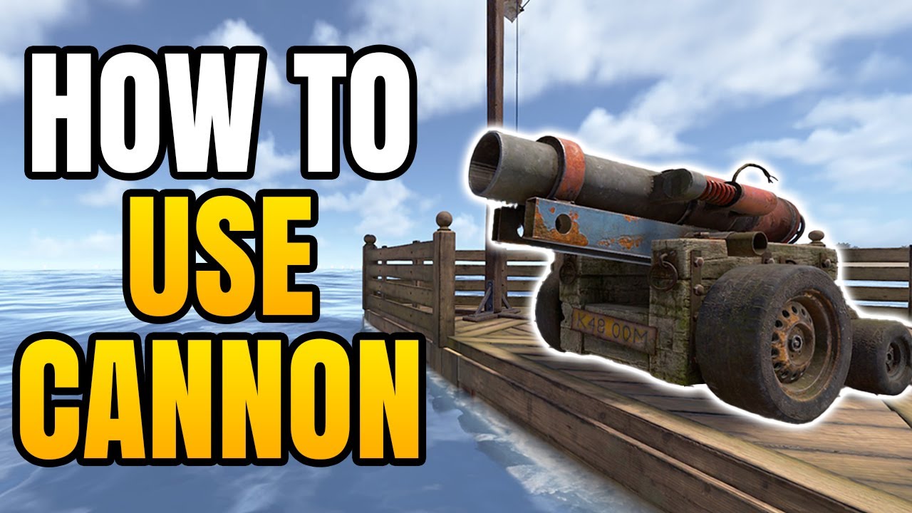 Как получить и использовать пушки в Rust | Как установить, перезарядить и использовать корабельну...