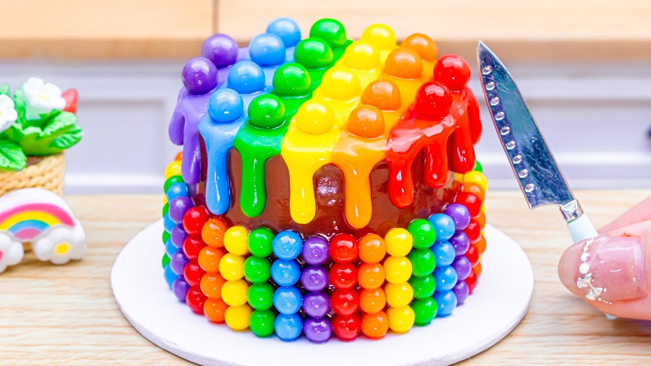 Miniature Rainbow Chocolate Cake – Best Relaxing Tiny Cake Decorating Ideas ASMR 🌈 | Dreamy Cake