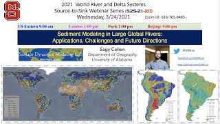 S2S21-20 Sediment Modeling in Large Global Rivers (Sagy Cohen, 3/24/21)