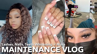 Maintenance Vlog | Teeth Whitening, Nails, Lashes + More