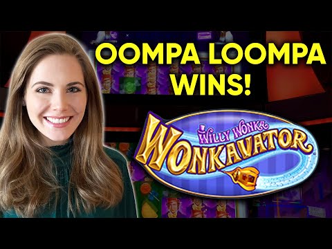 I WON ON WONKAVATOR! Willy Wonka Slot Machine! Lots of Ooompa Loompa BONUSES!