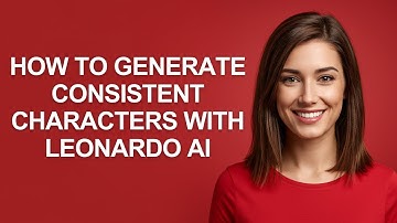How to Generate Consistent Characters with Leonardo Ai - AshleyHowTo